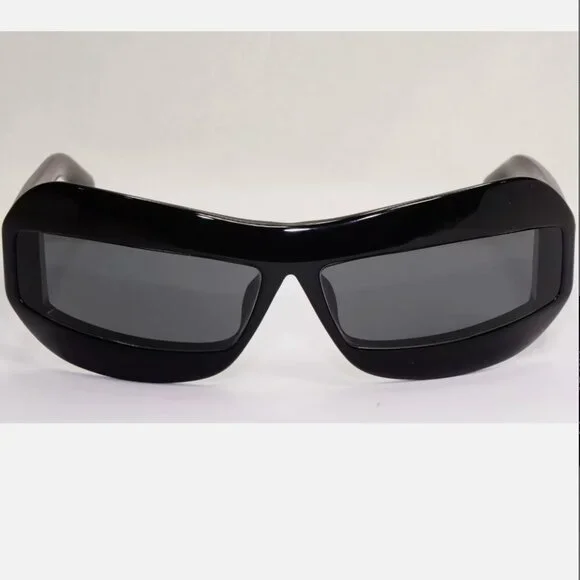 Prada Grey Italy Square Black Wrap Sunglasses